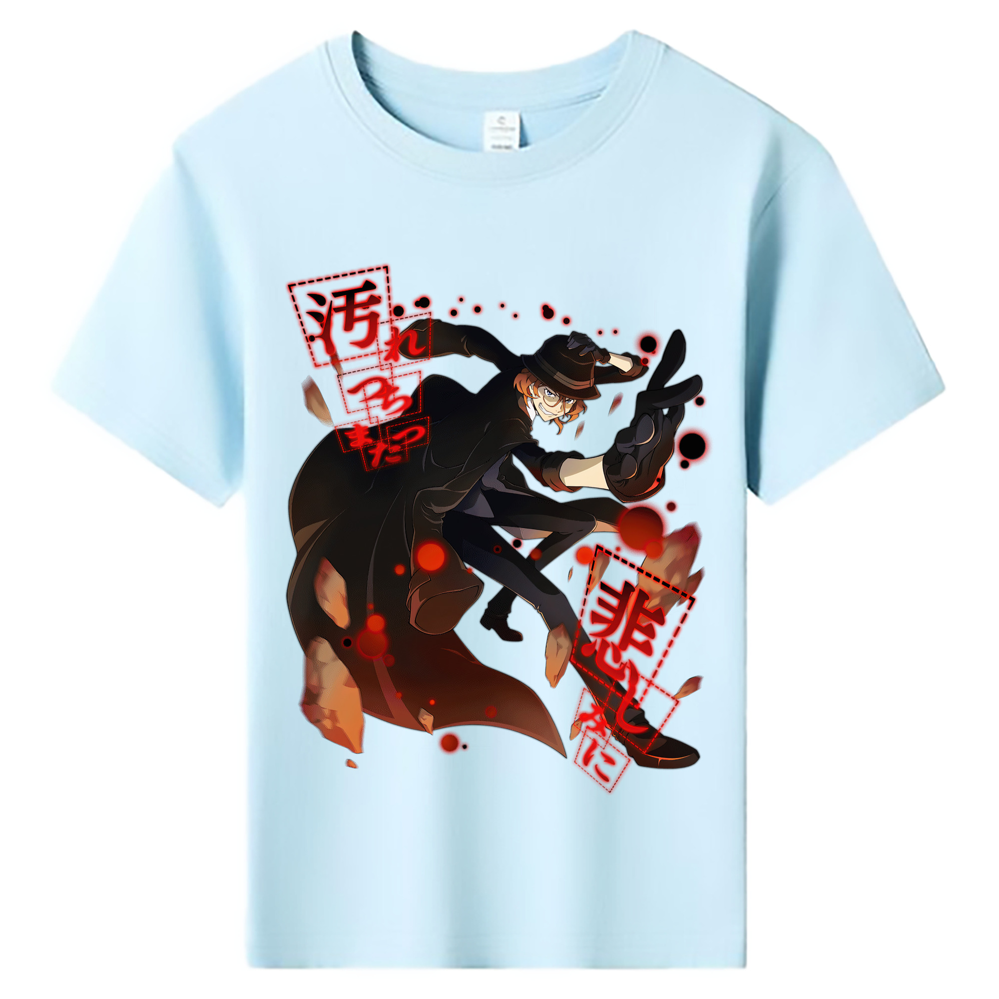 （画像用） 文豪ストレイドッグス Bungo Stray Dogs 綿100％キッズTシャツ（フロントプリント）